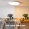 LQWELL LED Deckenleuchte Ultra Dünn Weiß 22cm 18W 1980lm 6000K
