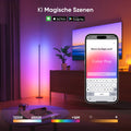 Nanoleaf Matter Smart Stehlampe Wohnzimmer, RGB IC LED Floor Lamp Dimmbar, Musik Sync, Dynamische Gradient Szenen, 1700lm, App & Sprachsteuerung (Funktion mit Alexa, Apple), Schlafzimmer Gaming Deko