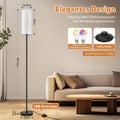 HANDSONIC LED Stehlampe,WIFI RGBCW Stehlampe Wohnzimmer,9W E27 Dimmbar Stehlampe,Stehleuchte mit APP,Arbeiten Sie mit Alexa & Google Assistant,DIY-Modus,Musikmodus & Timing-Funktion (Weiß)