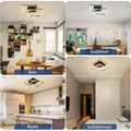 Homefire LED Deckenventilator Mit Beleuchtung 3000-6500K Dimmbar Schwarz