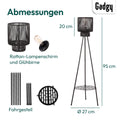 Gadgy Outdoor Stehlampe LED Solar mit Blumenständer – Wasserdichte Stehlampe für Garten & Balkon – Solarbetriebene Standleuchte für Nachhaltige Beleuchtung – LED Außenstehleuchte Dreibein