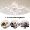 Maevor LED Deckenventilator mit Licht Leise, 69 cm Deckenventilator mit Beleuchtung Dimmbar (3000K-6000K), App & Fernbedienung, für Schlafzimmer/Wohnzimmer, 47W, Weiß