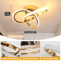 Comely Deckenlampe LED, 22W 2500LM, Moderne LED Deckenleuchte, Gold Aluminium Deckenleuchte für Schlafzimmer Wohnzimmer Küche Flur, Warmweiß 3000K