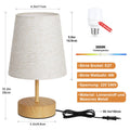 PreeOtti Nachttischlampe Touch Dimmbar, Tischlampe mit USB A+C-Ladefunktion