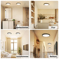 ZMH Deckenlampe LED Deckenleuchte Flach - Küchenlampe Schwarz 15W Badezimmerlampe Rund Küche Deckenbeleuchtung 3000K Schlafzimmerlampe Klein Badlampe IP44 Flurlampe Ø18cm für Schlafzimmer Bad Flur