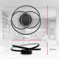 B.K.Licht - LED Deckenlampe mit warmweißer Lichtfarbe, geschwungenes Design, 35 Watt, 4600 Lumen, LED Deckenleuchte, Lampe, Wohnzimmerlampe, Schlafzimmerlampe, Küchenlampe, 39x39,5x14,5 cm, Schwarz