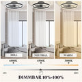 EKDADL 50cm Deckenventilator mit Beleuchtung und Fernbedienung Leise, Dimmbar Deckenlampe mit Ventilator, Modern Deckenleuchte Ventilator mit Licht für Schlafzimmer Wohnzimmer, Umkehrbaren DC Motor