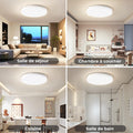 Deckenlampe LED Deckenleuchte Flach 48W, Deckenleuchte Schlafzimmer 4000K 4800LM, IP44 Wasserfest Badezimmer Lampe für Bad Flur Wohnzimmer Balkon Küche Keller Lampe, 30CM