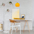 CCLIFE LED E27 Bogenlampe höhenverstellbar Marmorfuß weiß orange Stehlampe Stehleuchte Standleuchte Bogenleuchte Bogenstandleuchte, Farbe:Orange, höhenverstellbar 145-220 cm