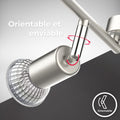 B.K.Licht - Deckenlampe schwenkbar, warmweiße Lichtfarbe, GU10 Fassung, LED Deckenleuchte, LED Lampe, Wohnzimmerlampe, Schlafzimmerlampe, Küchenlampe, Deckenstrahler, 60,5x10,5 cm, Matt-Nickel