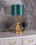 Tischleuchte Elefant Gold Tischleuchte Tierfigur Jungle Lampe (ohne Leuchtmittel) Leuchte 52cm cw255 Palazzo Exklusiv