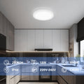 cupgow LED Badezimmerlampe Deckenleuchte Flur - Rund Flurlampe 18W Deckenlampe Kaltweiss 5000K IP44 Ø23cm für Schlafzimmer Küche Balkon