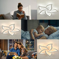 LED Deckenleuchte Wohnzimmer Modern, 3000k-6500k Deckenlampe LED Dimmbar mit Fernbedienung und App Steuerung, Timer-Funktion Deckenlampe Blume für KüCher Wohnzimmer Schlafzimmer (5 KöPfe/ø60cm/23.6in)