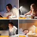 Suright LED Tischlampe Kabellos Akku Lampe,Faltbare Touch-Schreibtischlampe,Nachttischlampe,Dimmbare Tischleuchte mit 3 Lichtmodi,Aufladbare USB-Schreibtischleuchte für Schlafzimmer,Lesen,Lernen