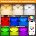 TOPPLEE Led Deckenleuchte Dimmbar,RGB Farbwechsel Deckenlampe mit Fernbedienung,Sternenhimmel Lampe für Kinderzimmer,Schlafzimmer,Wohnzimmer