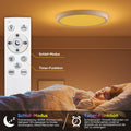 DetarZinLED 30cm Deckenlampe mit Fernbedienung, 24W Flach Rund Led Deckenleuchte, Dimmbar Rgb Farbwechsel Decken Lampe 3000K-6500K 2700LM IP44 für Wohnzimmer Jugendzimmer Badezimmer[ Energieklasse E]