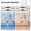 DWDVBL 50cm Deckenventilator Mit Beleuchtung 48W 220V Dimmbare Deckenleuchte Mit Fernbedienung Und APP 6 Geschwindigkeiten Lampe Mit Ventilator Timer Schlafzimmer Wohnzimmer Schwarz
