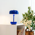 Dyberg Larsen Haipot Tischlampe Kabellos Blau | LED Lampe Dänischen Design Wiederaufladbare | Schreibtischlampe ohne leuchtmittel | Nachttischlampe 8 Stunden Akkulaufzeit | LED Tischleuchte Kabellos