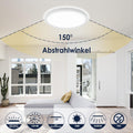 BestLuz LED Deckenlampe, 200lm/w 6500K 18W 3600LM Rund Φ30CM LED Deckenleuchte Flach IP44 Wasserfest Lampe Panel für Küche Wohnzimmer Badezimmer Flur Schlafzimmer, Weiß, Ultra Dünn