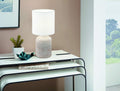 EGLO Tischlampe Bellariva, Tischleuchte, Nachttischlampe aus Keramik in Creme, Textil in Weiß, Wohnzimmerlampe, Lampe mit Schalter, E14 Fassung