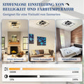 Homefire LED Deckenventilator Mit Beleuchtung 3000-6500K Dimmbar Schwarz