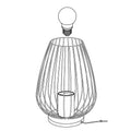 EGLO Tischlampe Newtown, 1 flammige Vintage Tischleuchte, Nachttischlampe aus Stahl, Farbe: Schwarz, Fassung: E27, inkl. Schalter