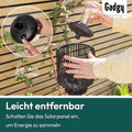 Gadgy Outdoor Stehlampe LED Solar mit Blumenständer – Wasserdichte Stehlampe für Garten & Balkon – Solarbetriebene Standleuchte für Nachhaltige Beleuchtung – LED Außenstehleuchte Dreibein