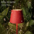 SIGOR Nuindie 2.0 - Dimmbare LED Akku-Tischlampe Indoor & Outdoor, IP54 spritzwassergeschützt, Höhe 38 cm, aufladbar mit USB-C, 12 h Leuchtdauer, feuerrot