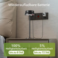 Philips Tischlampe Kabellose 2 Stück, Portable LED Akku Tischleuchte mit 2 stufig höhenverstellbar, Touch Stufenlos Dimmbar Nachtlicht, Wasserdicht für Schlafzimmer, Schwarz