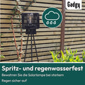 Gadgy Outdoor Stehlampe LED Solar mit Blumenständer – Wasserdichte Stehlampe für Garten & Balkon – Solarbetriebene Standleuchte für Nachhaltige Beleuchtung – LED Außenstehleuchte Dreibein