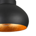 EGLO Deckenlampe Mogano 2, 1-flammige Deckenleuchte, Wohnzimmerlampe aus Metall in Schwarz und Gold, Flurlampe Decke, Deckenbeleuchtung mit E27 Fassung