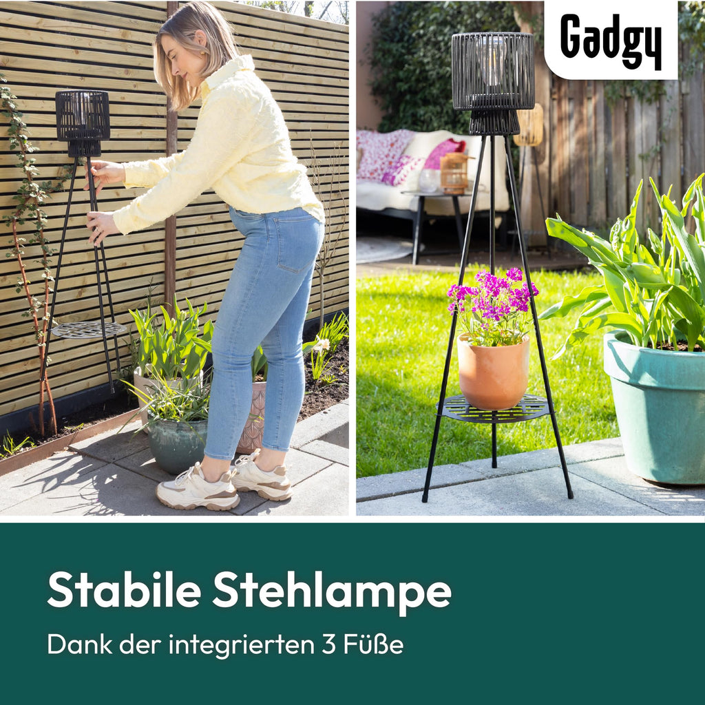 Gadgy Outdoor Stehlampe LED Solar mit Blumenständer – Wasserdichte Ste – xLumina
