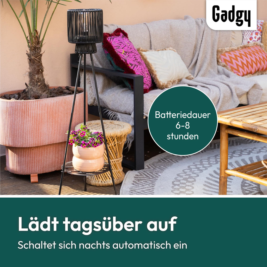 Gadgy Outdoor Stehlampe LED Solar mit Blumenständer – Wasserdichte Ste – xLumina