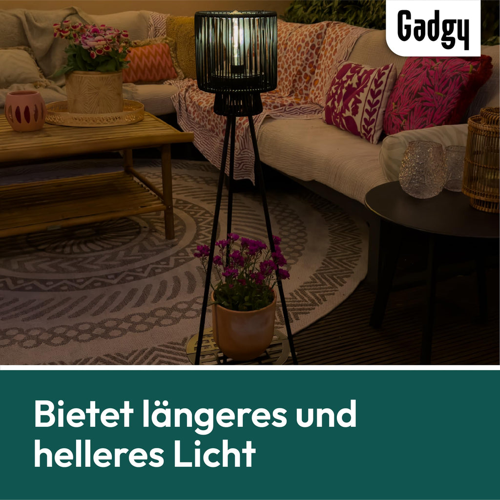 Gadgy Outdoor Stehlampe LED Solar mit Blumenständer – Wasserdichte Ste – xLumina