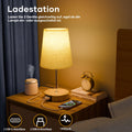 Suright Nachttischlampe Touch Dimmbar, Tischlampe mit USB A+C Ladefunktion