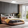 B.K.Licht - LED Deckenlampe mit indirektem Licht, ultraflach, neutralweiße Lichtfarbe, LED Panel, Deckenleuchte, Lampe, Wohnzimmerlampe, Schlafzimmerlampe, Küchenlampe, 42x42x2,9 cm, Schwarz