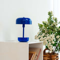 Dyberg Larsen Haipot Tischlampe Kabellos Blau | LED Lampe Dänischen Design Wiederaufladbare | Schreibtischlampe ohne leuchtmittel | Nachttischlampe 8 Stunden Akkulaufzeit | LED Tischleuchte Kabellos
