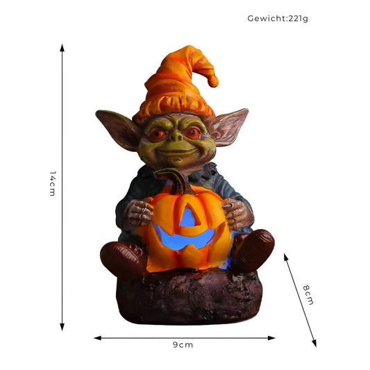 halloween-elf-resin-dekofigur-schwarz-orange-festliche-wohnaccessoires-xlumina