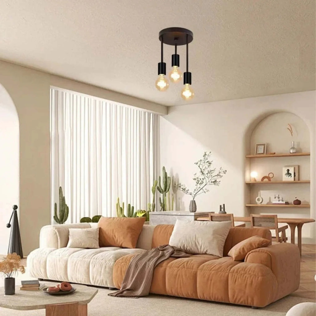 Industrielle Deckenlampe Schwarz | Vintage Beleuchtung
