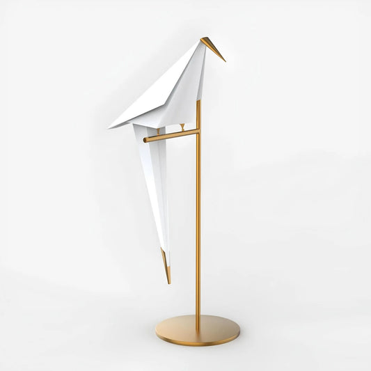 origami-kranich-goldlampe-tischleuchte-elegantes-design-modern-wohnzimmer-xlumina