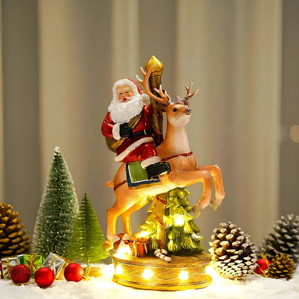 Weihnachtskarte LAX Flughafen – Mit Weihnachtsmann & Rentier, 12 Karten Mit Umschlägen